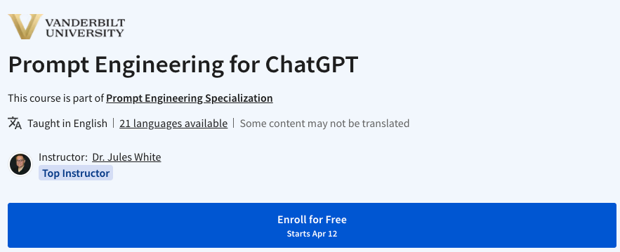 Prompt Engineering for ChatGPT